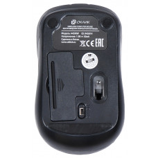 Мышь Оклик 445MW черный/серый оптическая (1600dpi) беспроводная USB для ноутбука (3but)