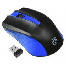 Мышь Оклик 485MW черный/синий оптическая 1000dpi беспров. USB для ноутбука 3but (997826)