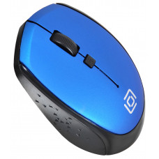 Мышь Оклик 488MW черный/синий оптическая 1600dpi беспров. USB для ноутбука 4but (1196569)