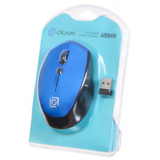 Мышь Оклик 488MW черный/синий оптическая 1600dpi беспров. USB для ноутбука 4but (1196569)