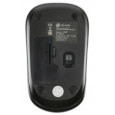 Мышь Оклик 525MW черный/голубой оптическая 1000dpi беспров. USB для ноутбука 3but (1090724)