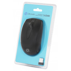 Мышь Оклик 540MW черный оптическая 1200dpi беспров. USB для ноутбука 3but (1175373)