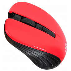 Мышь Оклик 545MW черный/красный оптическая 1600dpi беспров. USB для ноутбука 4but (368631)