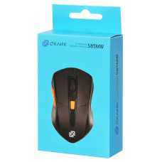 Мышь Оклик 585MW черный оптическая 1600dpi беспров. USB для ноутбука 6but (351687)