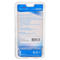 Мышь Оклик 605SW черный оптическая 1200dpi беспров. USB для ноутбука 3but (384108)