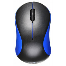 Мышь Оклик 605SW черный/синий оптическая 1200dpi беспров. USB для ноутбука 3but (384109)