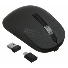 Мышь Оклик 636LWC черный оптическая 1600dpi беспров. USB/USB-C для ноутбука 6but (1158065)