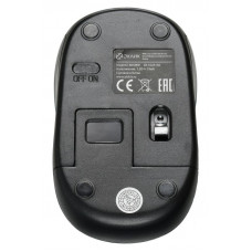 Мышь Оклик 665MW черный оптическая 1600dpi беспров. USB для ноутбука 3but (1025130)