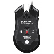 Мышь SunWind SW-M705G черный оптическая 3600dpi USB для ноутбука 6but (1422391)