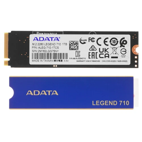 Накопитель SSD A-Data PCIe 3.0 x4 1TB ALEG-710-1TCS Legend 710 M.2 2280