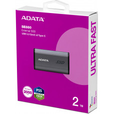 Накопитель SSD A-Data USB-C 2TB AELI-SE880-2TCGY SE880 2.5" серый