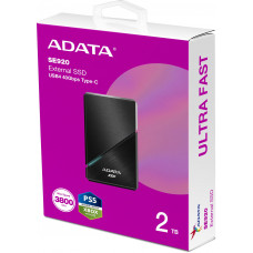 Накопитель SSD A-Data USB-C 4.0 2TB SE920-2TCBK SE920 2.5" черный
