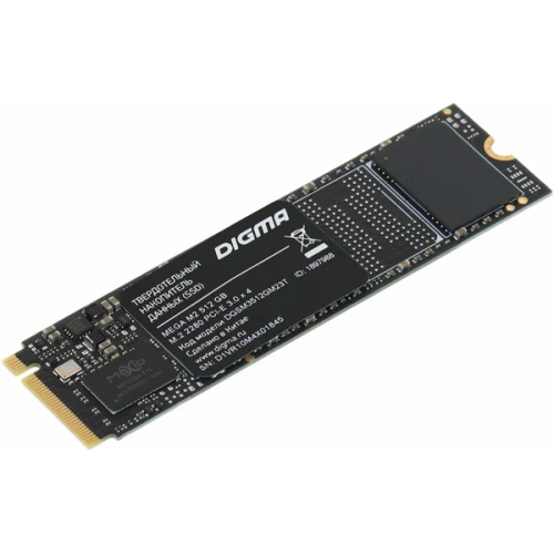 Накопитель SSD Digma PCIe 3.0 x4 512GB DGSM3512GM23T Mega M2 M.2 2280
