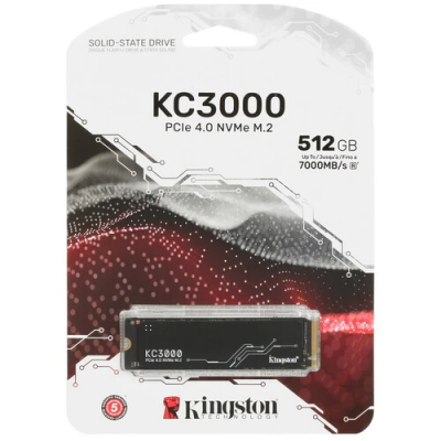 Накопитель SSD Kingston PCIe 4.0 x4 512GB SKC3000S/512G KC3000 M.2 2280