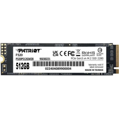 Накопитель SSD Patriot PCIe 3.0 x4 512GB P320P512GM28 P320 M.2 2280