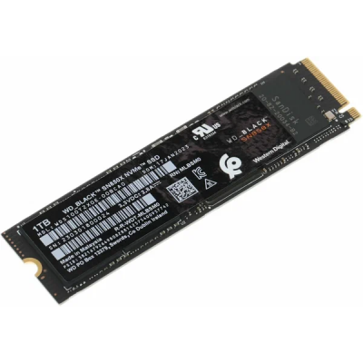 Накопитель SSD WD PCIe 4.0 x4 1TB WDS100T2X0E Black SN850X M.2 2280