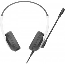 Наушники с микрофоном A4Tech Fstyler FH100U белый/черный 2м накладные USB оголовье (FH100U (PANDA))