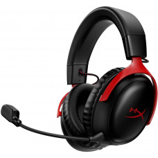 Наушники с микрофоном HyperX Cloud III Wireless черный/красный мониторные Radio оголовье (77Z46AA)