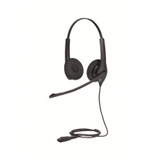 Наушники с микрофоном Jabra BIZ 1500 Duo QD черный 0.95м накладные оголовье (1519-0154)