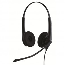 Наушники с микрофоном Jabra BIZ 1500 Duo QD черный 0.95м накладные оголовье (1519-0154)