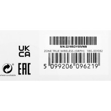 Наушники с микрофоном Logitech ZONE TWS черный вкладыши BT в ушной раковине (985-001082)