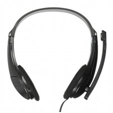 Наушники с микрофоном Оклик HS-M150 черный 2.2м накладные оголовье (428963)