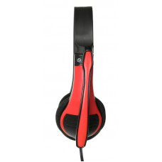 Наушники с микрофоном Оклик HS-M150 черный/красный 2.2м накладные оголовье (359486)