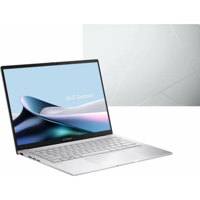 Ноутбук Asus Zenbook 14 OLED UX3405MA-QD988 Core Ultra 5 125H 16Gb SSD512Gb Intel Arc 14" OLED FHD+ (1920x1200) без ОС silver WiFi BT Cam Bag (90NB11R2-M01SN0)