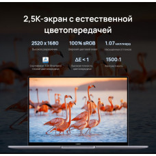 Ноутбук Huawei MateBook 16S CREFG-X Core i7 13700H 16Gb SSD1Tb Intel Iris Xe graphics 16" IPS Touch 2.5K (2520x1680) Windows 11 Home grey space WiFi BT Cam 7330mAh (53013SCY)