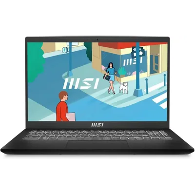 Ноутбук MSI Modern 15 H B13M-099RU Core i7 13700H 16Gb SSD512Gb Intel Iris Xe graphics 15.6" IPS FHD (1920x1080) Windows 11 Pro black WiFi BT Cam (9S7-15H411-099)