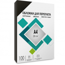Обложки для переплёта Heleos A4 230г/м2 черный (100шт) CCA4B