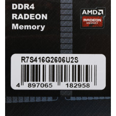 Память DDR4 16Gb 2666MHz AMD R7S416G2606U2S Radeon R7 Performance Series RTL PC4-21300 CL16 DIMM 288-pin 1.2В с радиатором Ret