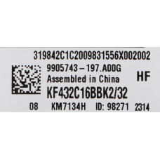 Память DDR4 2x16Gb 3200MHz Kingston KF432C16BBK2/32 Fury Beast Black RTL Gaming PC4-25600 CL16 DIMM 288-pin 1.35В single rank с радиатором Ret