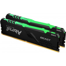 Память DDR4 2x32GB 3200MHz Kingston KF432C16BB2AK2/64 Fury Beast RGB RTL Gaming PC4-25600 CL16 DIMM 288-pin 1.35В dual rank с радиатором Ret