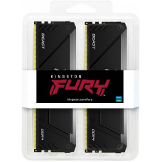 Память DDR4 2x32GB 3600MHz Kingston KF436C18BB2AK2/64 Fury Beast Black RGB RTL Gaming PC4-28800 CL18 DIMM 288-pin 1.35В dual rank с радиатором Ret