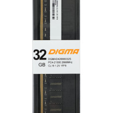 Память DDR4 32Gb 2666MHz Digma DGMAD42666032S RTL PC4-21300 CL19 DIMM 288-pin 1.2В single rank Ret