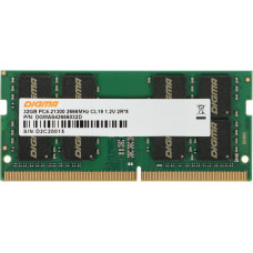 Память DDR4 32Gb 2666MHz Digma DGMAS42666032D RTL PC4-21300 CL19 SO-DIMM 260-pin 1.2В dual rank Ret