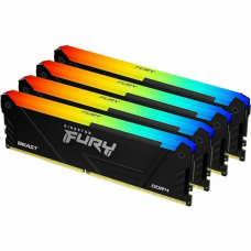 Память DDR4 4x32GB 3600MHz Kingston KF436C18BB2AK4/128 Fury Beast Black RGB RTL Gaming PC4-28800 CL18 DIMM 288-pin 1.35В dual rank с радиатором Ret