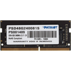 Память DDR4 8Gb 2400MHz Patriot PSD48G240081S RTL PC4-19200 CL17 SO-DIMM 260-pin 1.2В single rank Ret