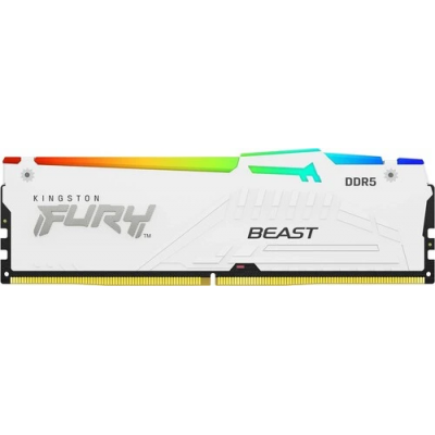 Память DDR5 16GB 6000MHz Kingston KF560C36BWE2A-16 Fury Beast White Expo RGB RTL PC5-48000 CL36 DIMM 288-pin 1.35В dual rank с радиатором Ret