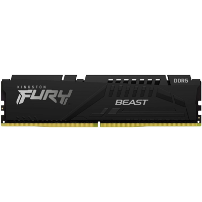 Память DDR5 16GB 6400MHz Kingston KF564C32BB-16 Fury Beast Black RTL Gaming PC5-51200 CL32 DIMM 288-pin 1.4В single rank с радиатором Ret Память DDR5 16GB 6400MHz Kingston KF564C32BB-16 Fury Beast Black RTL Gaming PC5-51200 CL32 DIMM 288-pin 1.4В single rank с радиатором Ret