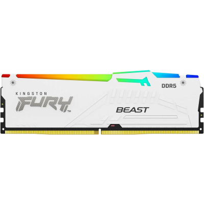 Память DDR5 16GB 6400MHz Kingston KF564C32BWEA-16 Fury Beast RGB RTL Gaming PC5-51200 CL32 DIMM 288-pin 1.4В dual rank с радиатором Ret