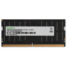 Память DDR5 32GB 4800MHz Digma DGMAS54800032D RTL PC5-38400 CL40 SO-DIMM 262-pin 1.1В dual rank Ret