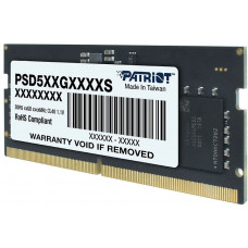 Память DDR5 32GB 4800MHz Patriot PSD532G48002S RTL PC5-38400 CL40 SO-DIMM 262-pin 1.1В dual rank Ret