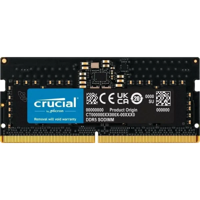 Память DDR5 8GB 5600MHz Crucial CT8G56C46S5 RTL PC5-44800 CL46 SO-DIMM 262-pin 1.1В single rank Ret