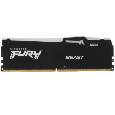 Память DDR5 8GB 6000MHz Kingston KF560C30BBA-8 Fury Beast XMP RGB RTL Gaming PC5-48000 CL30 DIMM 288-pin 1.4В kit single rank с радиатором Ret