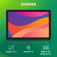 Планшет Digma Optima 1415D 4G T606 (1.6) 8C RAM4Gb ROM64Gb 10.1" IPS 1920x1200 4G Android 13 темно-серый 8Mpix 5Mpix BT WiFi microSD 7000mAh