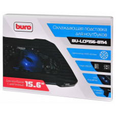 Подставка для ноутбука Buro BU-LCP156-B114 15.6"357x265x33мм 1xUSB 1x 140ммFAN 345г металлическая сетка/пластик черный