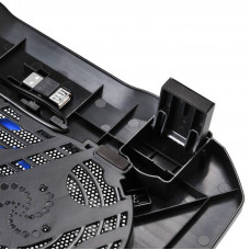 Подставка для ноутбука Buro BU-LCP156-B114 15.6"357x265x33мм 1xUSB 1x 140ммFAN 345г металлическая сетка/пластик черный