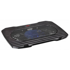 Подставка для ноутбука Buro BU-LCP156-B114 15.6"357x265x33мм 1xUSB 1x 140ммFAN 345г металлическая сетка/пластик черный